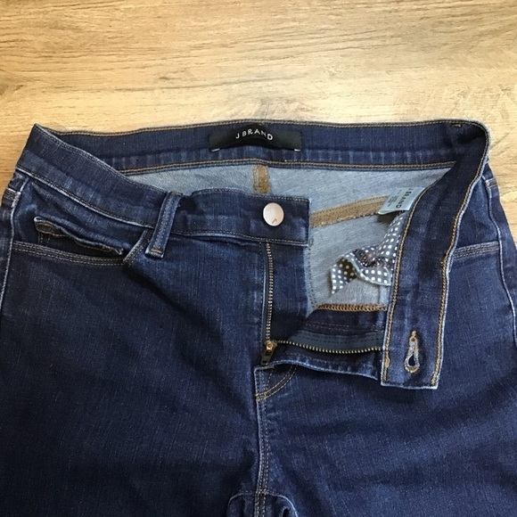 J Brand Jeans Size 27 Denim Capri Pure Ankle Mid Rise Stretch Fabric Dark Blue - Picture 7 of 12